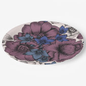 floral pappteller (Schrägansicht)