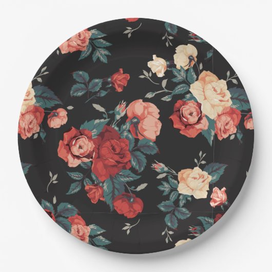 floral pappteller (Vorderseite)