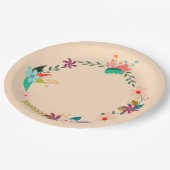 floral pappteller (Schrägansicht)