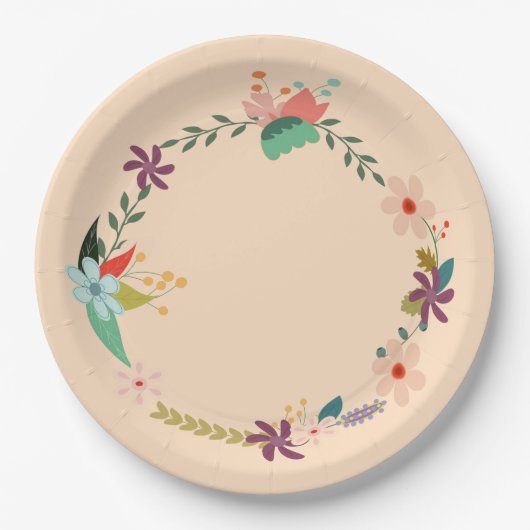 floral pappteller (Vorderseite)