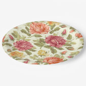 floral pappteller (Schrägansicht)