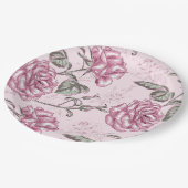 floral pappteller (Schrägansicht)