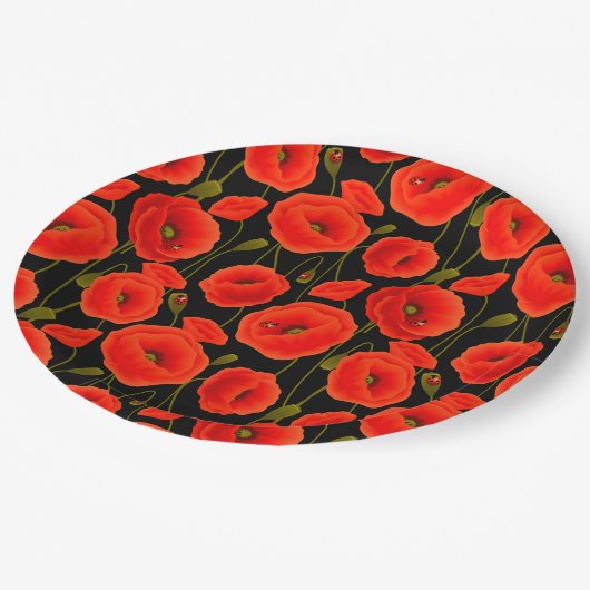 floral pappteller (Schrägansicht)