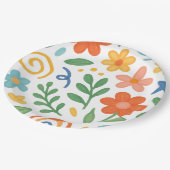 floral pappteller (Schrägansicht)