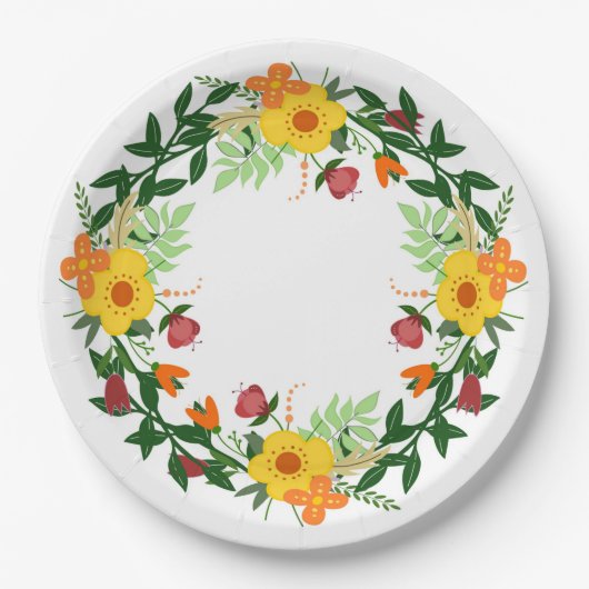 floral pappteller (Vorderseite)