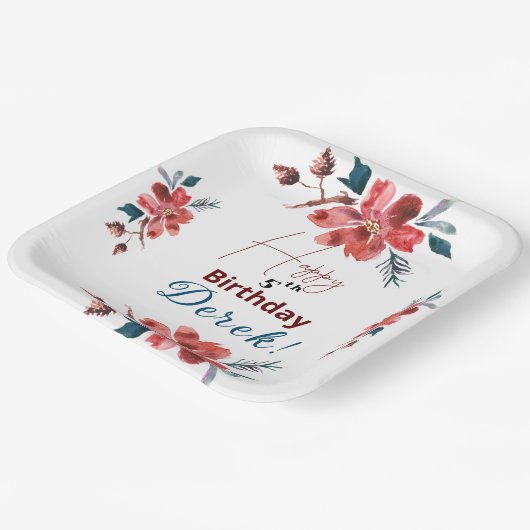 floral pappteller (Gewinkelt)