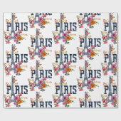 Floral Paris Geschenkpapier (Flach)
