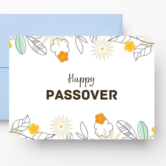 Floral Passover Postkarte