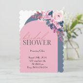FLORAL PASTEL COLORS BRIDAL SHOWER INVITATION EINLADUNG (Stehend Vorderseite)