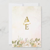 Floral Pastel Elegant Watercolor Boho Wedding Einladung (Rückseite)