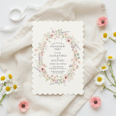 Floral Pastel Engagement Party Invitation Einladung