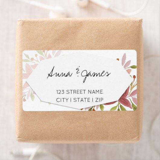 Floral Pastel Erdton geometrische Wasserfarbe (Insitu)