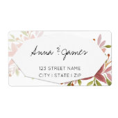 Floral Pastel Erdton geometrische Wasserfarbe (Vorne)