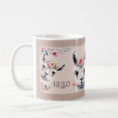 Floral Pastel Niedlich Llama Alpaca Tasse (Links)