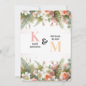 Floral Pastel Simple Save The Date (Rückseite)