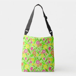 Floral Pastel Tulip Blume Tragetaschen Mit Langen Trägern