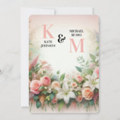 Floral Pastel Wedding Save The Date (Rückseite)