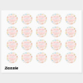 Floral Pastel Whimsical Elegant Wedding Runder Aufkleber (Blatt)