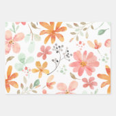 Floral Pastell Muster Ruhe Geschenkpapier Set (Vorderseite 2)