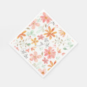 Floral Pastell Muster Ruhe Serviette (Ecke)