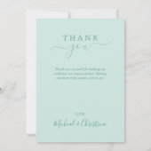 Floral Pastell Watercolor Wreath Dankeskarte (Rückseite)