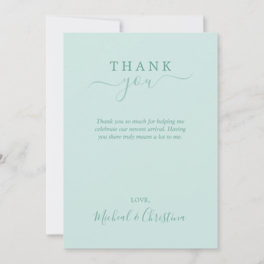 Floral Pastell Watercolor Wreath Dankeskarte (Rückseite)