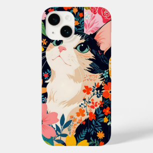 Floral Patchwork Cat Case-Mate iPhone 14 Hülle