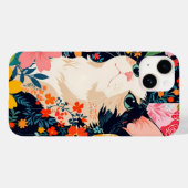 Floral Patchwork Cat Case-Mate iPhone Hülle (Rückseite (Horizontal))