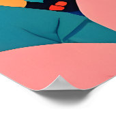 Floral Patchwork Cat Poster (Ecke)