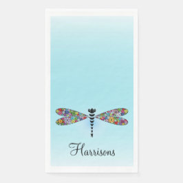 Floral Patchwork Damselfly Gästetuch Napkins Serviette