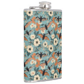 Floral Patchwork Halloween Bats & Flowers Flachmann (Rechts)