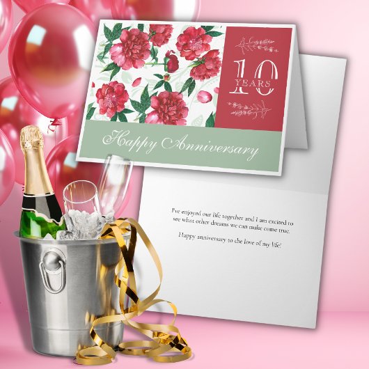 Floral Patchwork Happy Jubiläumskarte Karte