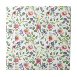 Floral Patern Heliotrope Blume Fliese