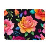 Floral Patern Rose Flexible Foto Magnet (Horizontal)