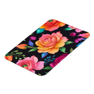 Floral Patern Rose Flexible Foto Magnet