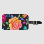 Floral Patern Rose Gepäckmarke Gepäckanhänger (Vorderseite (Horizontal))