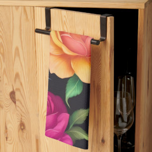 Floral Patern Rose Küchentücher