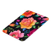 Floral Patern Rose Magnet (Linke Seite)