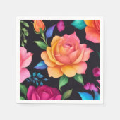 Floral Patern Rose Napkins Serviette (Vorderseite)