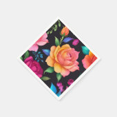 Floral Patern Rose Napkins Serviette (Ecke)