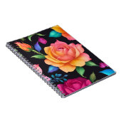 Floral Patern Rose Spiral Foto Notebook Notizblock (Rechte Seite)