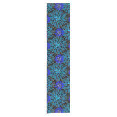 Floral pattern.05.FR.Bluex4b Black BG Kurzer Tischläufer (Vorderseite)