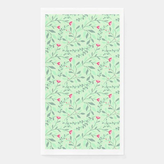 Floral pattern.05.FR.pink und Lgreen LGreen BG Serviette (Vorderseite)