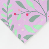 Floral pattern.05.FR.pink und Lgreen LPink BG Fleecedecke (Ecke)