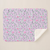 Floral pattern.05.FR.pink und Lgreen LPink BG Sherpadecke (Vorderseite (Horizontal))