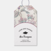 Floral Pattern Abschluss Vielen Dank Geschenkanhänger (Vorderseite)