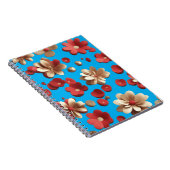 Floral pattern against a serene blue background notizblock (Rechte Seite)
