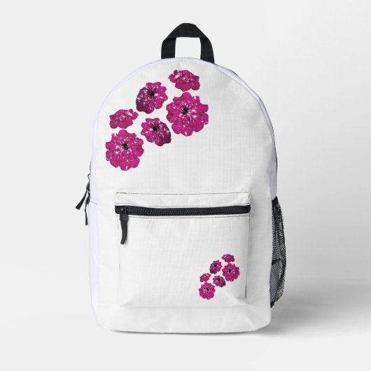 Floral Pattern Backpack Bedruckter Rucksack (Vorderseite)