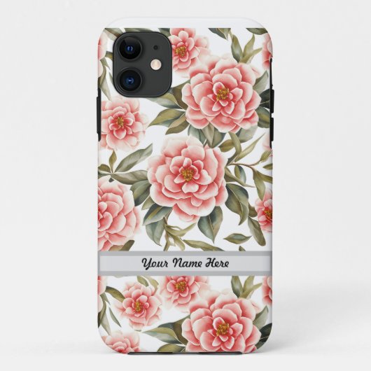 Floral Pattern Camellia Blume Case-Mate iPhone Hülle (Rückseite)