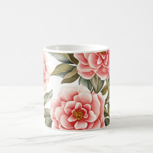 Floral Pattern Camellia Blume Kaffeetasse (Mittel)